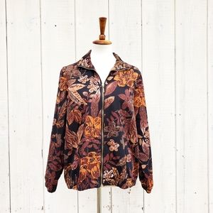 Vintage 90s Blair Leaf Floral Print Jacket Size S